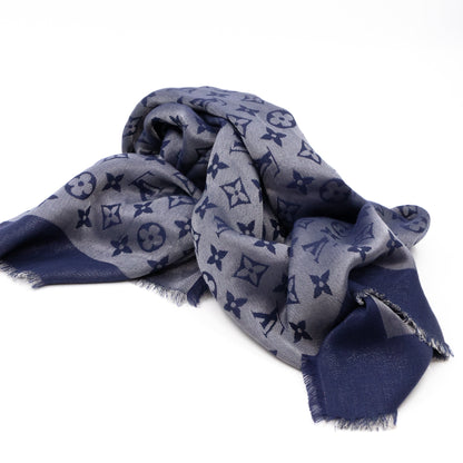 Louis-vuitton Monogram Shine Shawl Blue