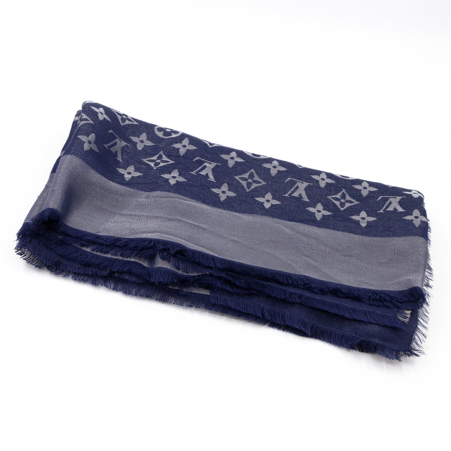 Louis-vuitton Monogram Shine Shawl Blue