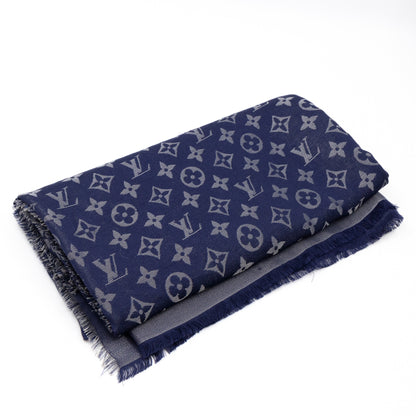 Louis-vuitton Monogram Shine Shawl Blue