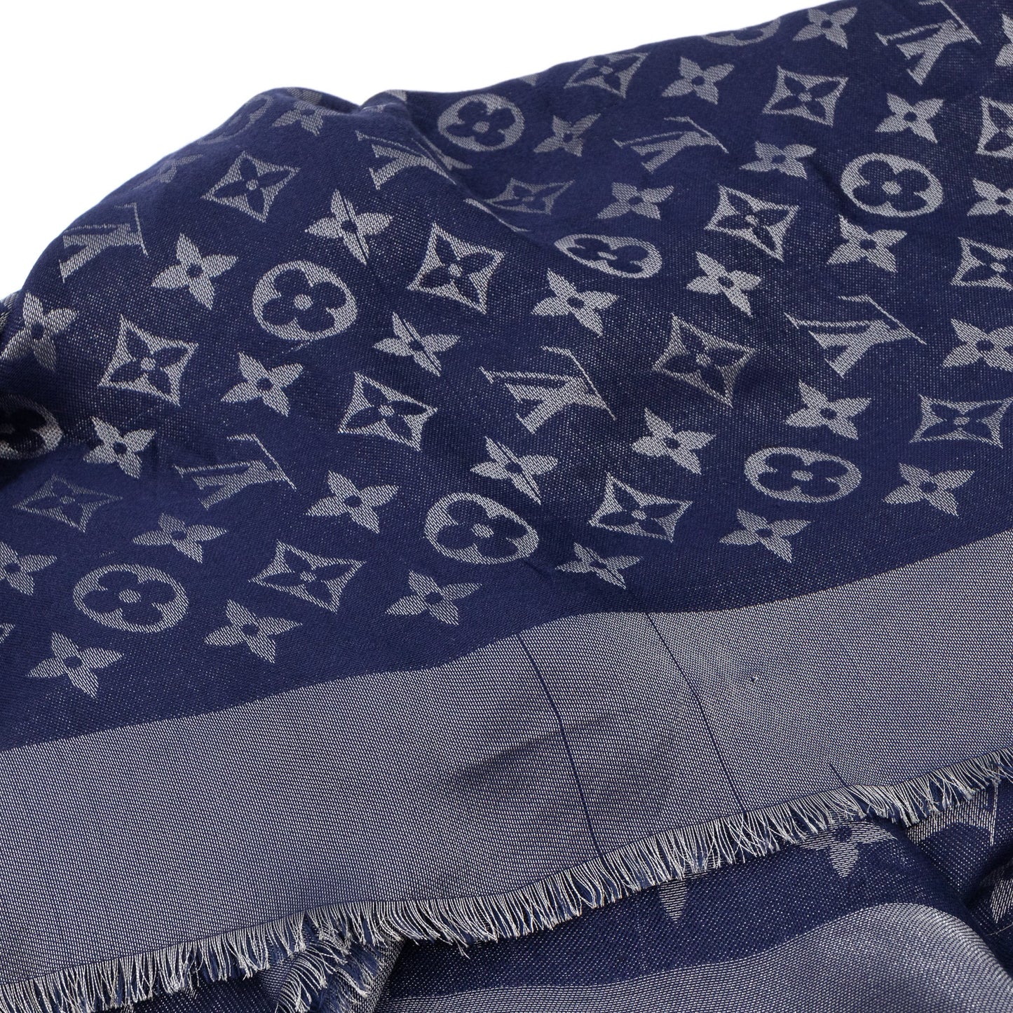 Louis-vuitton Monogram Shine Shawl Blue