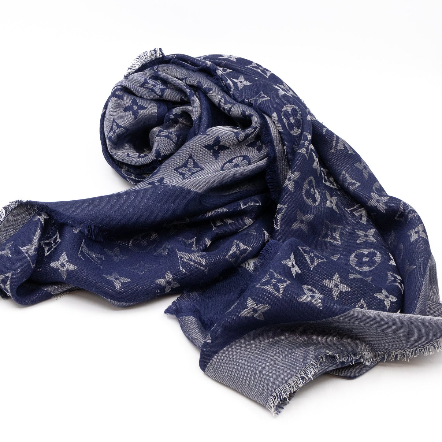 Louis-vuitton Monogram Shine Shawl Blue
