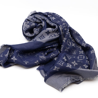 Louis-vuitton Monogram Shine Shawl Blue