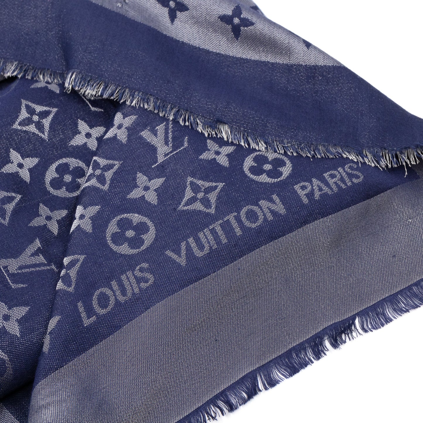 Louis-vuitton Monogram Shine Shawl Blue