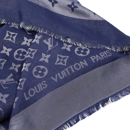 Louis-vuitton Monogram Shine Shawl Blue