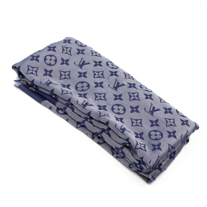 Louis-vuitton Monogram Shine Shawl Blue