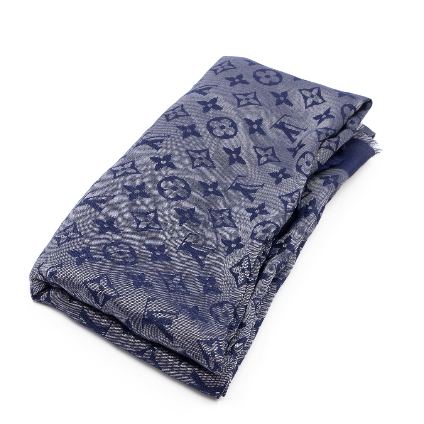 Louis-vuitton Monogram Shine Shawl Blue