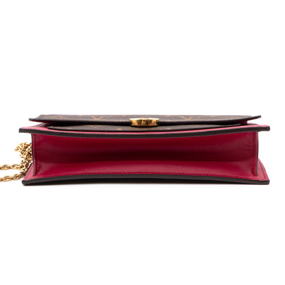 Louis-vuitton Flore Chain Wallet Monogram Fuchsia