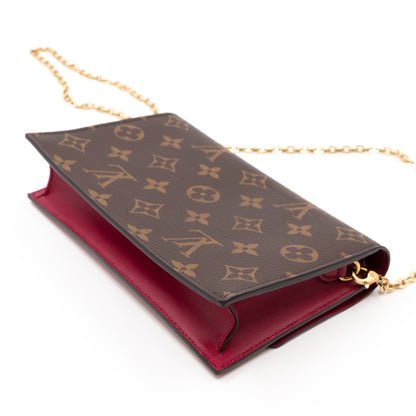 Louis-vuitton Flore Chain Wallet Monogram Fuchsia