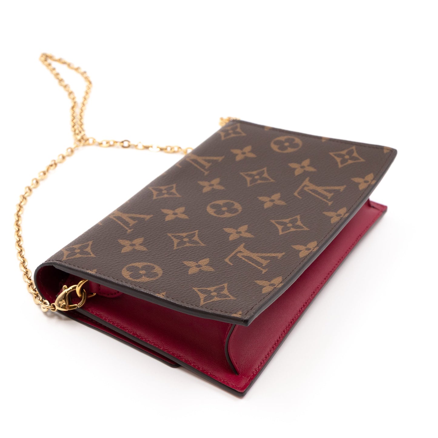Louis-vuitton Flore Chain Wallet Monogram Fuchsia