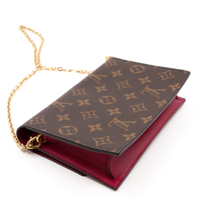 Louis-vuitton Flore Chain Wallet Monogram Fuchsia