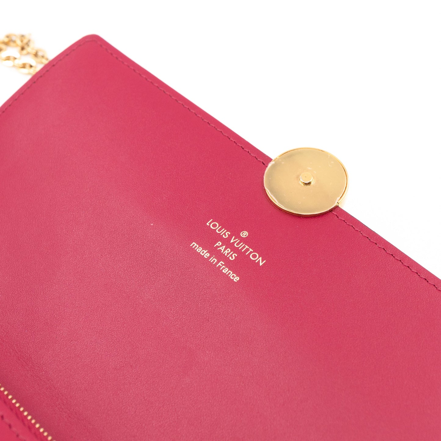 Louis-vuitton Flore Chain Wallet Monogram Fuchsia