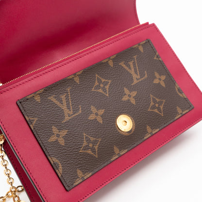 Louis-vuitton Flore Chain Wallet Monogram Fuchsia