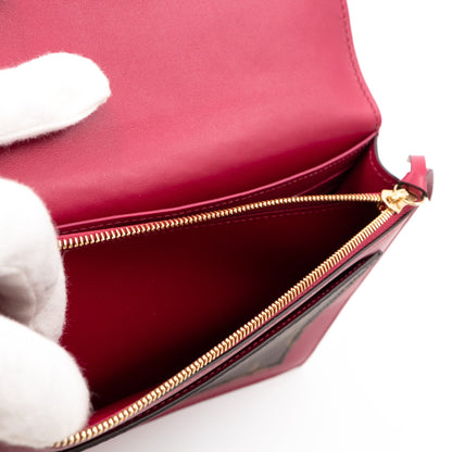Louis-vuitton Flore Chain Wallet Monogram Fuchsia