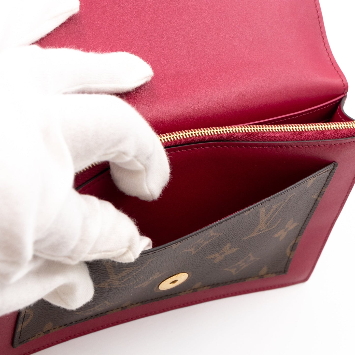 Louis-vuitton Flore Chain Wallet Monogram Fuchsia