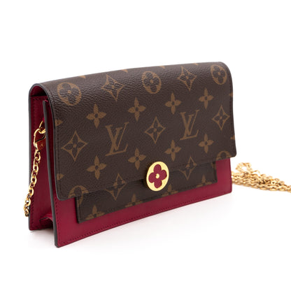 Louis-vuitton Flore Chain Wallet Monogram Fuchsia