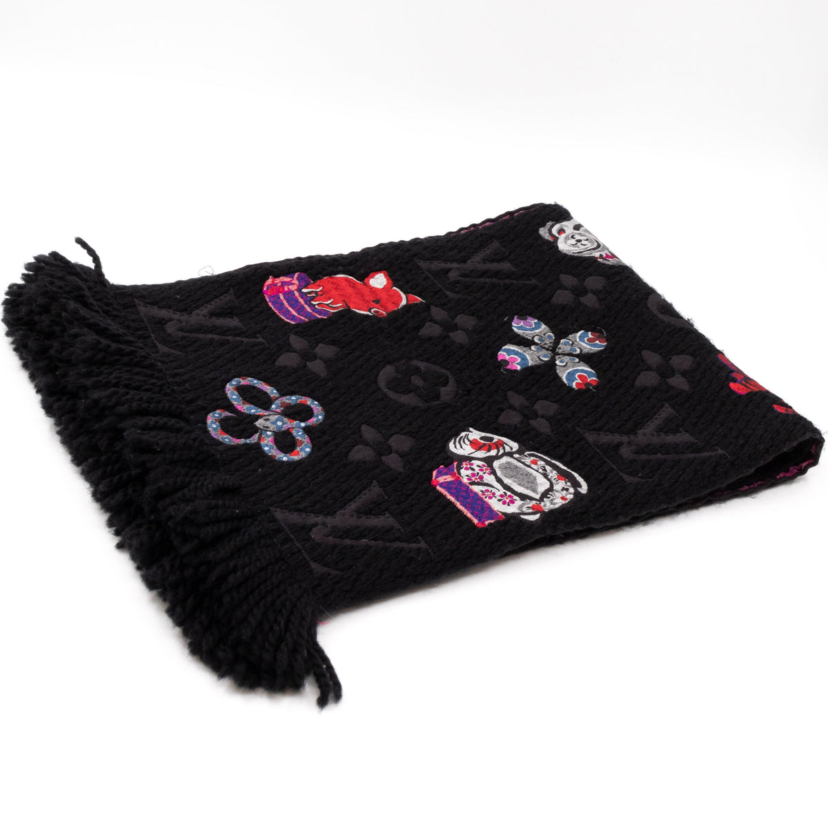 Louis-vuitton Logomania Superstition Scarf Black