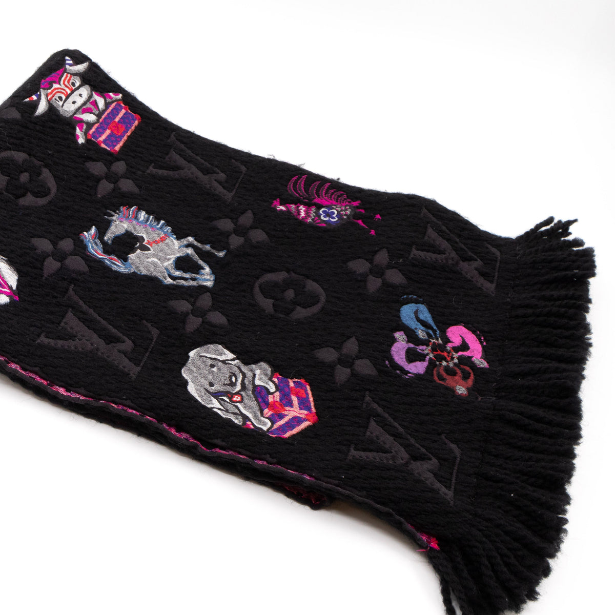 Louis-vuitton Logomania Superstition Scarf Black