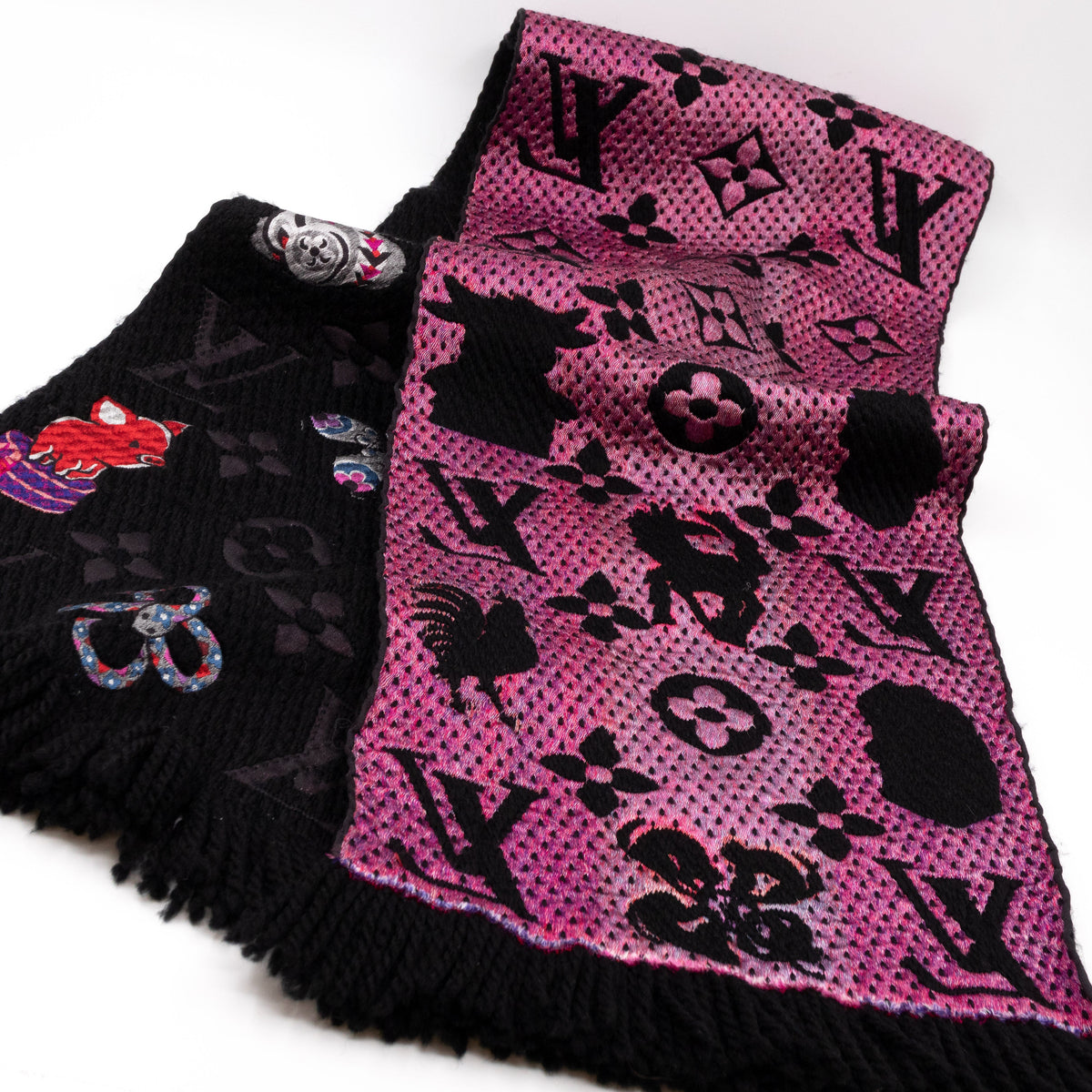 Louis-vuitton Logomania Superstition Scarf Black