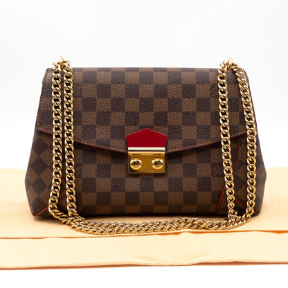 Louis-vuitton Caissa Chain Clutch Damier Ebene