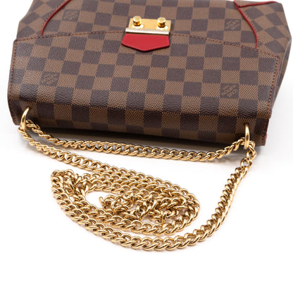 Louis-vuitton Caissa Chain Clutch Damier Ebene