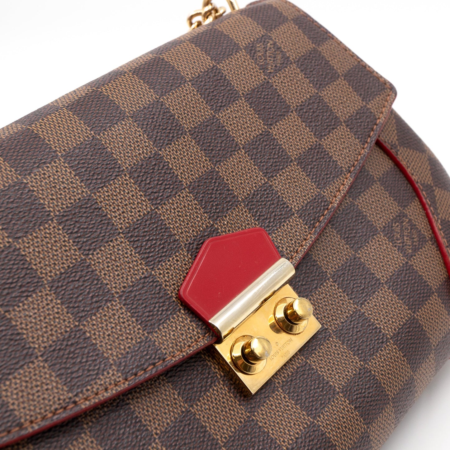 Louis-vuitton Caissa Chain Clutch Damier Ebene