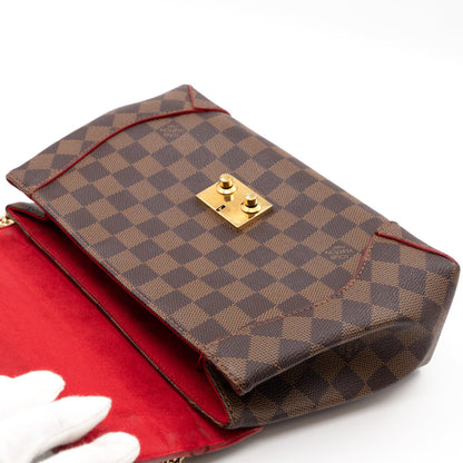Louis-vuitton Caissa Chain Clutch Damier Ebene