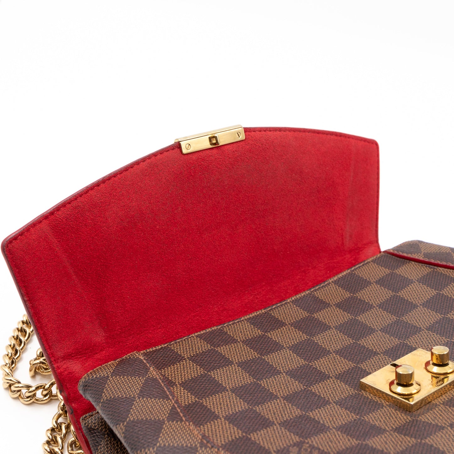 Louis-vuitton Caissa Chain Clutch Damier Ebene