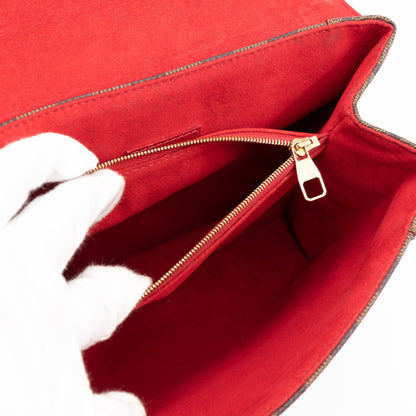 Louis-vuitton Caissa Chain Clutch Damier Ebene