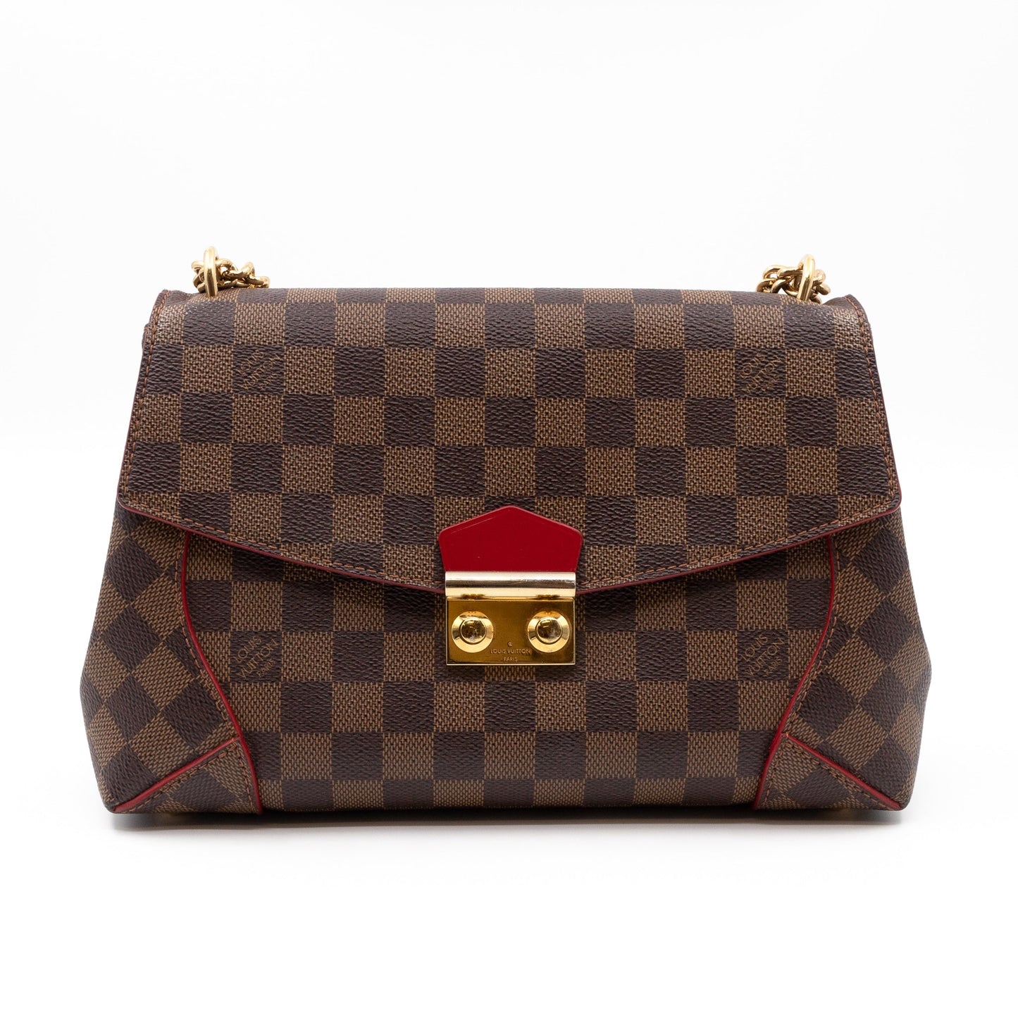 Louis-vuitton Caissa Chain Clutch Damier Ebene