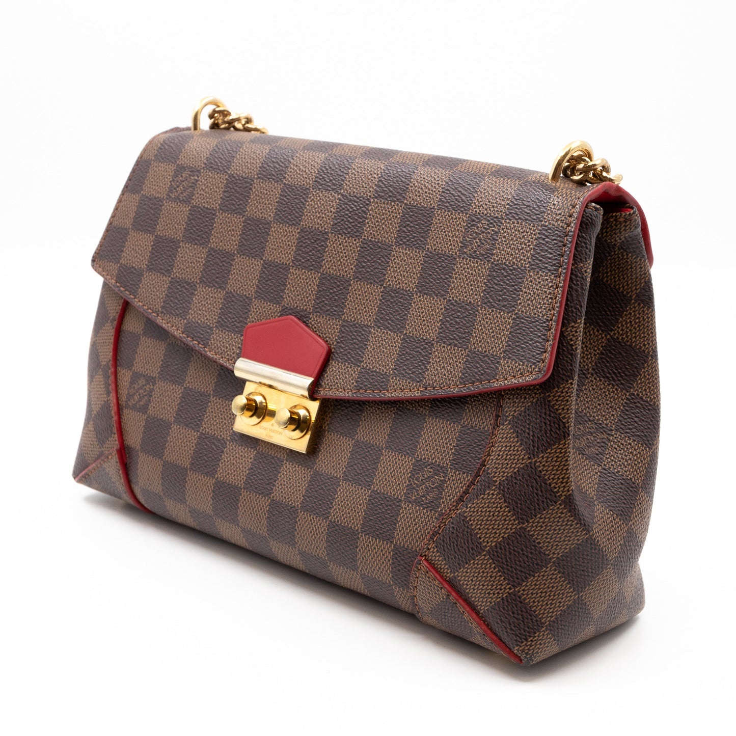 Louis-vuitton Caissa Chain Clutch Damier Ebene