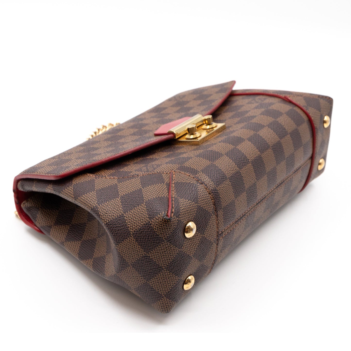 Louis-vuitton Caissa Chain Clutch Damier Ebene