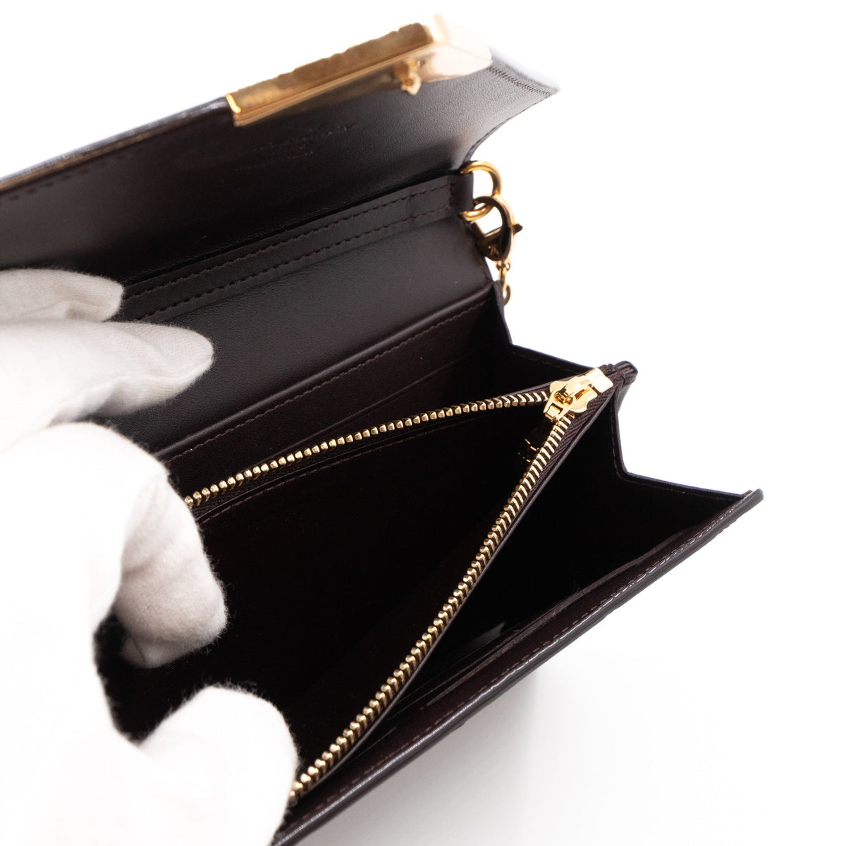 Louis-vuitton Mira Chain Clutch Vernis	Amarante