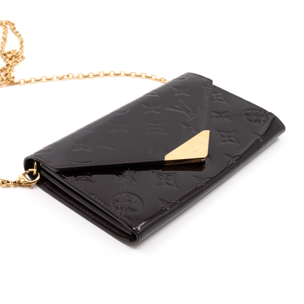 Louis-vuitton Mira Chain Clutch Vernis	Amarante