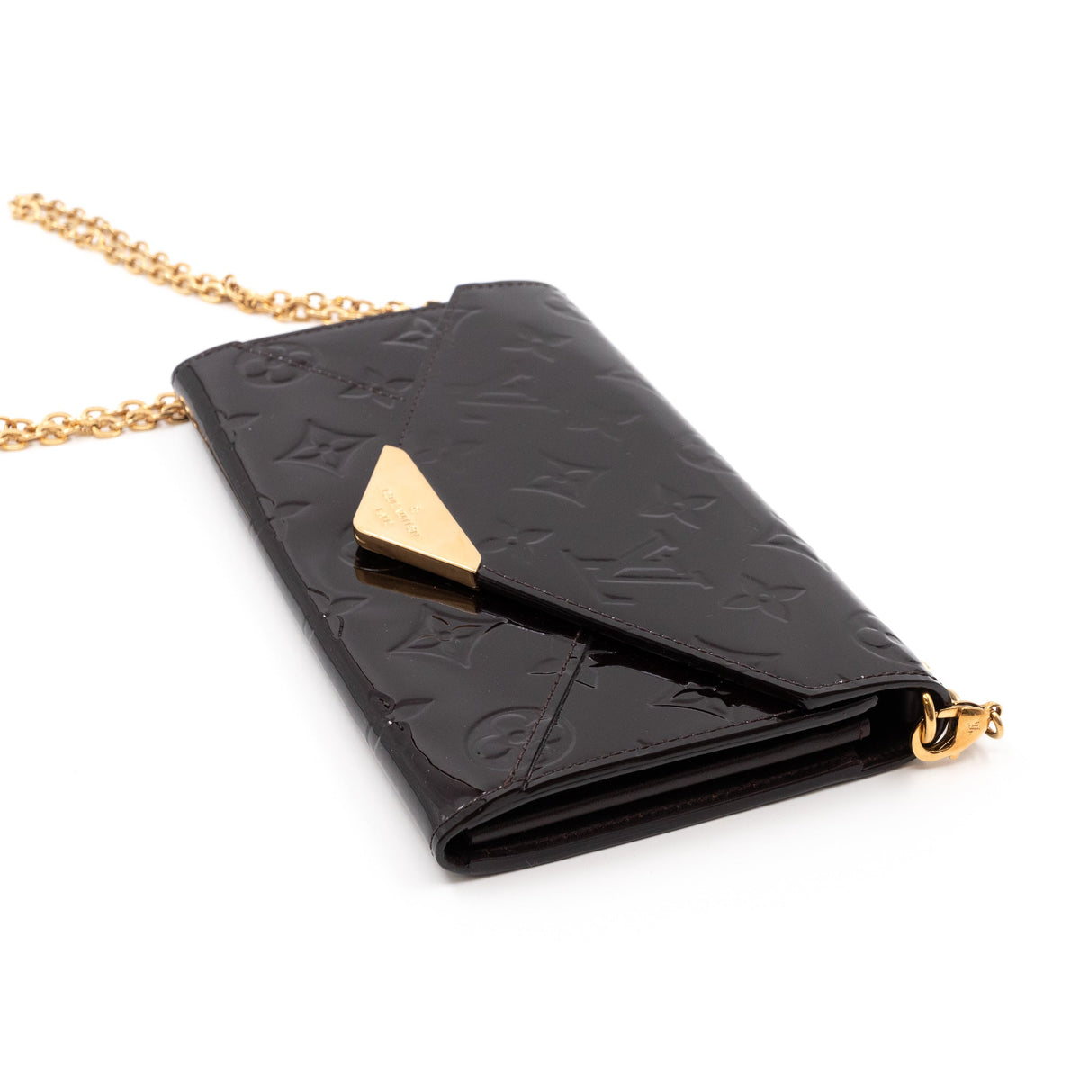 Louis-vuitton Mira Chain Clutch Vernis	Amarante