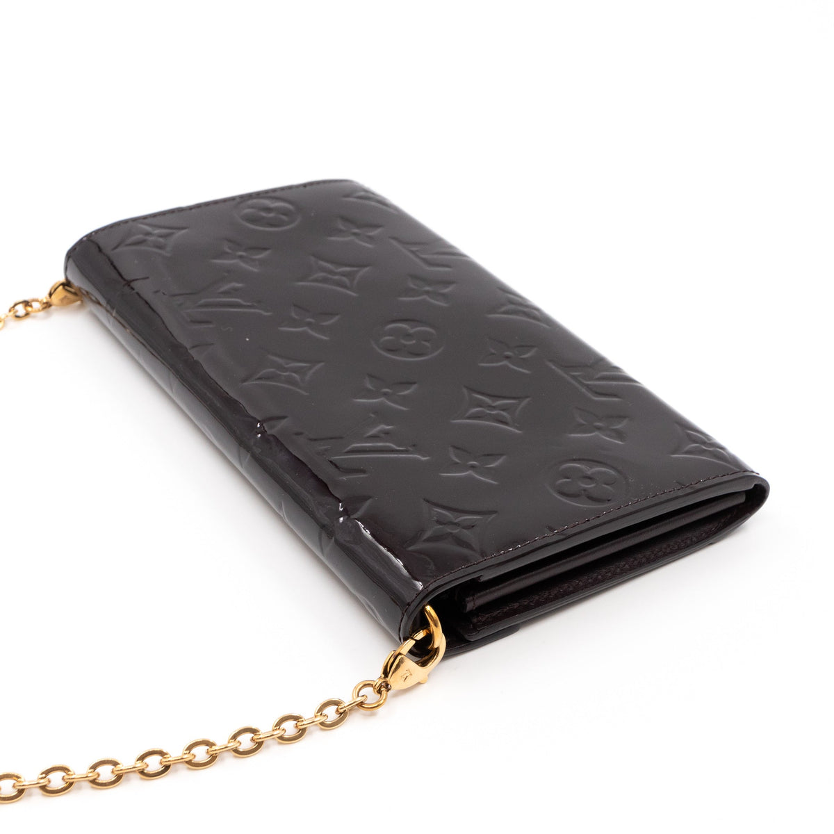 Louis-vuitton Mira Chain Clutch Vernis	Amarante