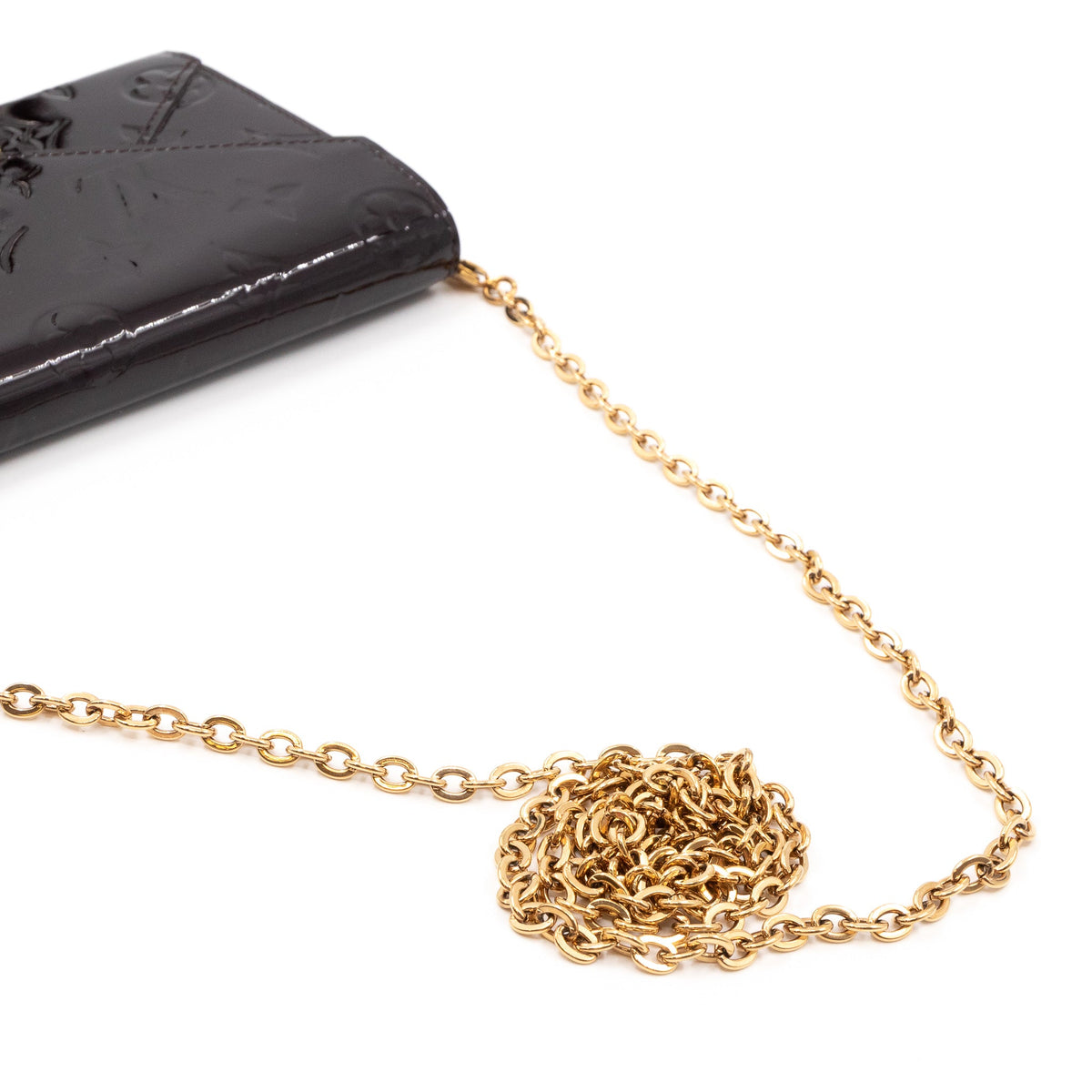 Louis-vuitton Mira Chain Clutch Vernis	Amarante
