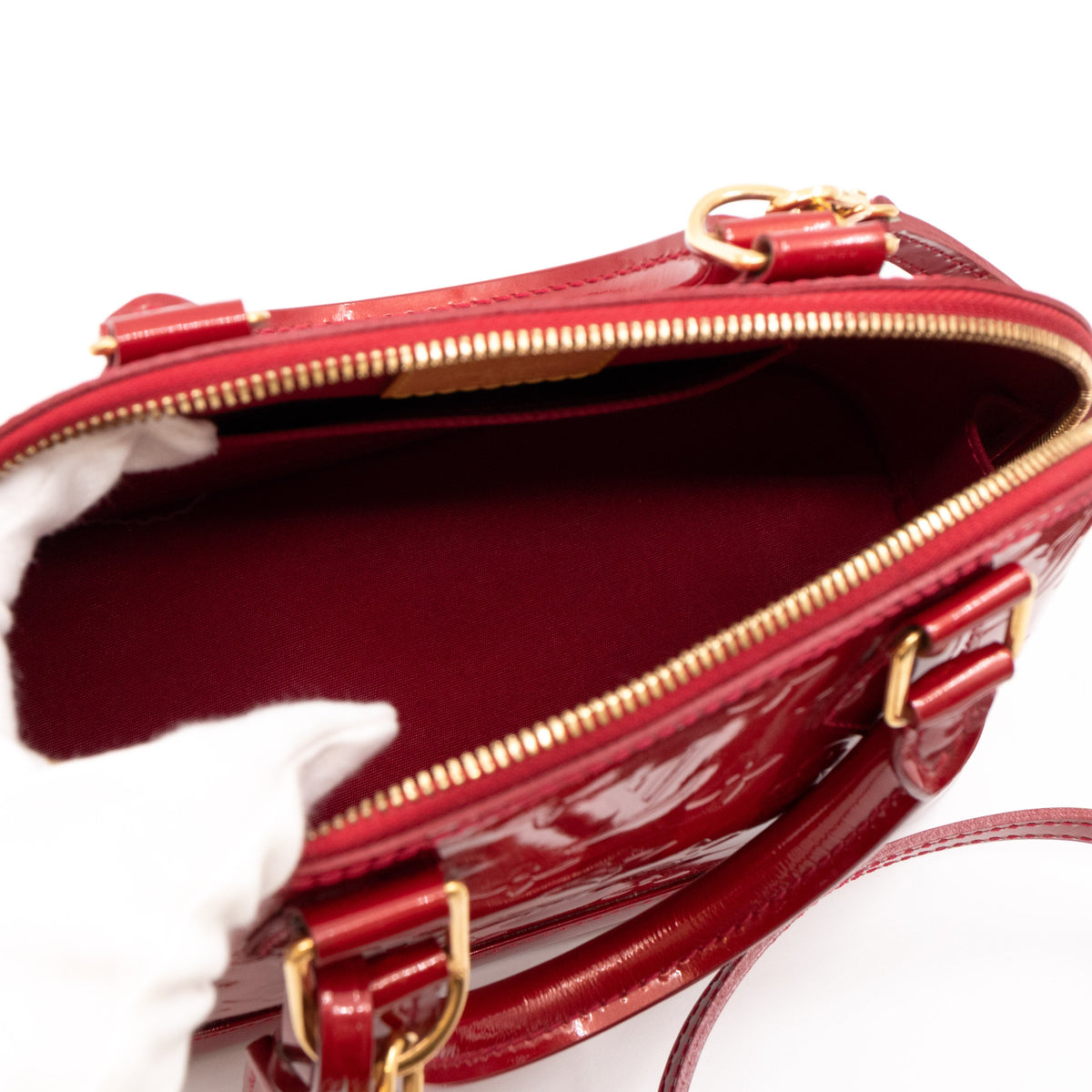 Louis-vuitton Alma BB Vernis Rayures