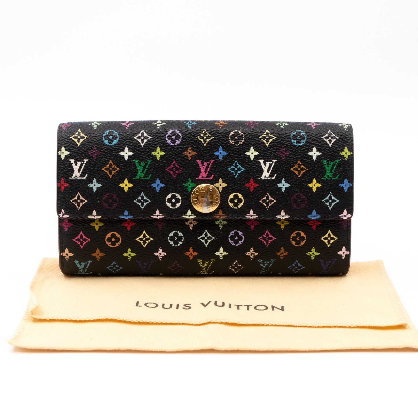 Louis-vuitton Sarah Wallet Multicolore Black