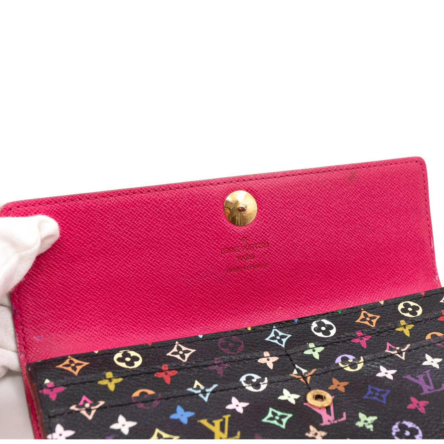 Louis-vuitton Sarah Wallet Multicolore Black