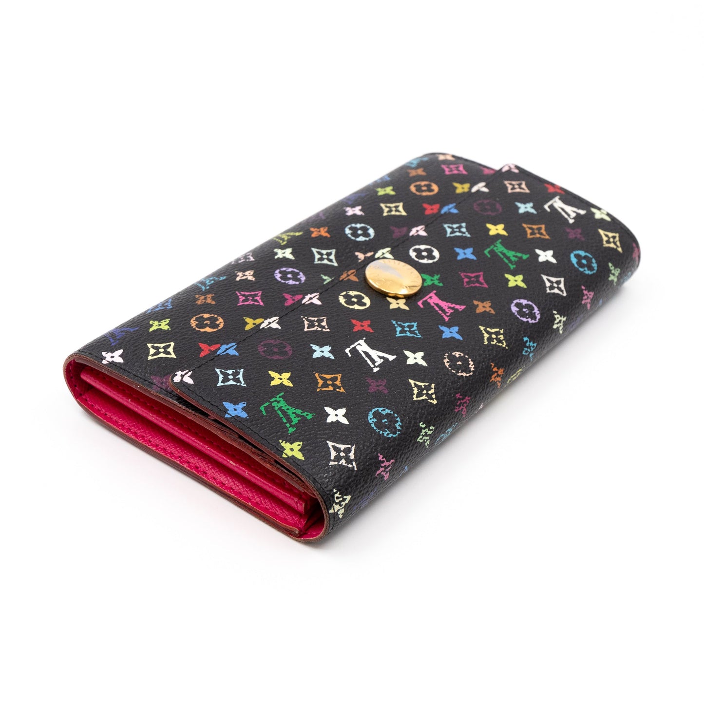 Louis-vuitton Sarah Wallet Multicolore Black