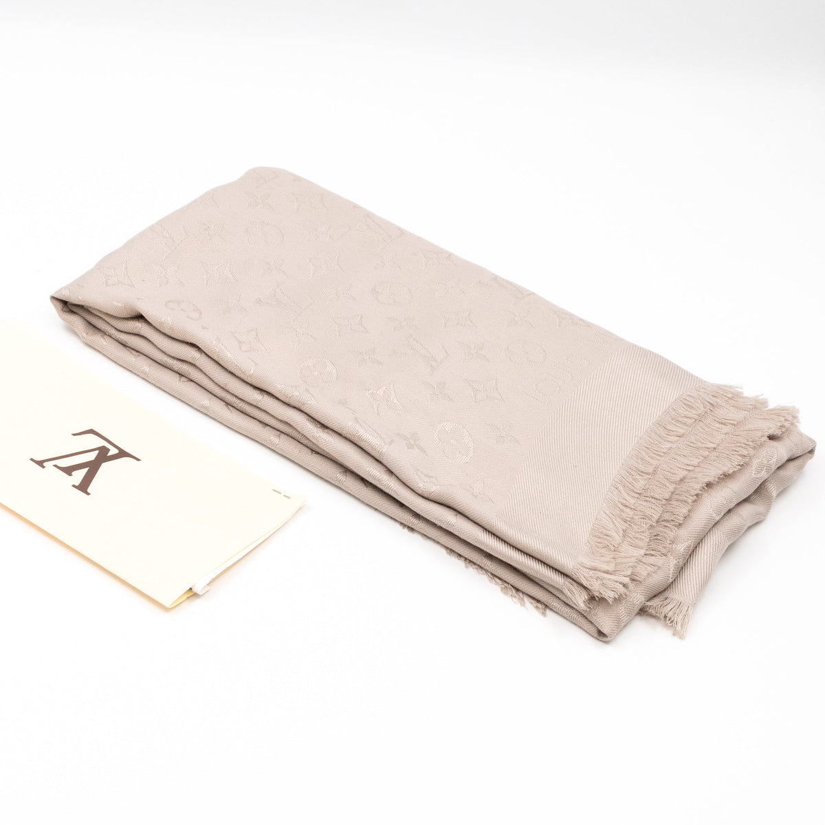 Louis-vuitton Monogram Shawl Greige