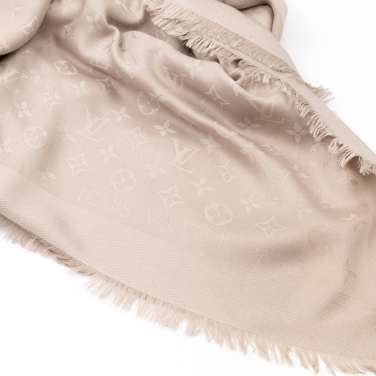 Louis-vuitton Monogram Shawl Greige