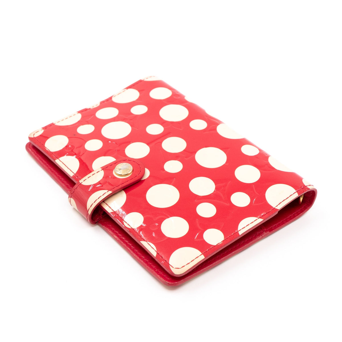 Louis-vuitton Small Ring Agenda Cover Vernis Red Dots Infinity