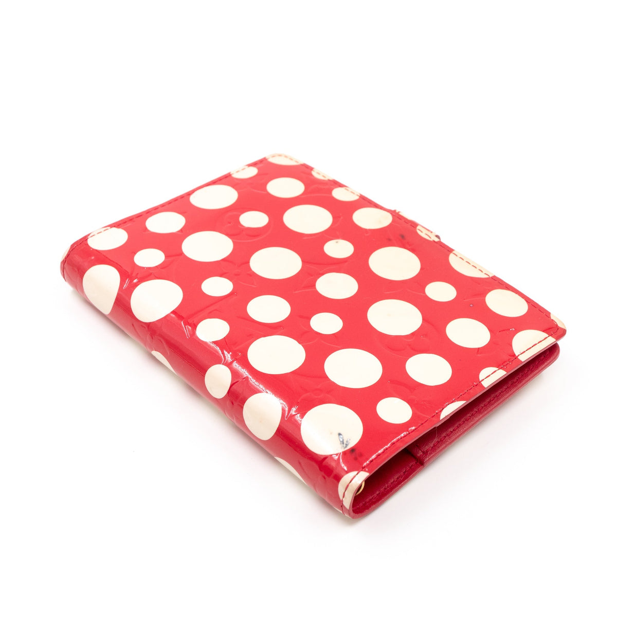 Louis-vuitton Small Ring Agenda Cover Vernis Red Dots Infinity