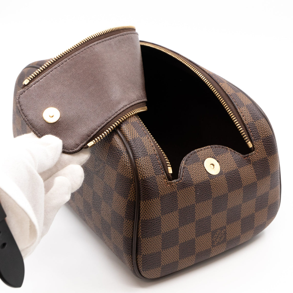 Louis-vuitton Dopp Kit Toilet Pouch Damier Ebene