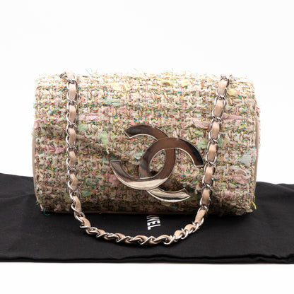Small Diagonal Flap CC Shoulder Bag Tweed