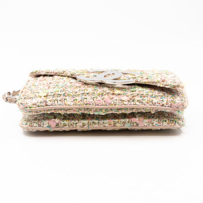 Small Diagonal Flap CC Shoulder Bag Tweed