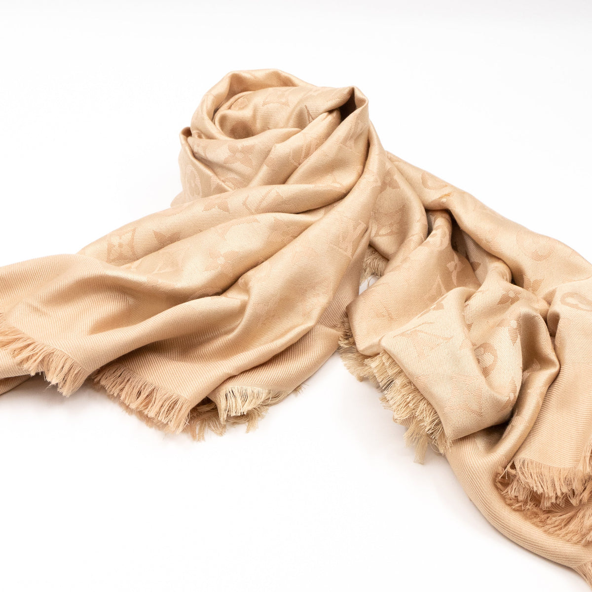 Louis-vuitton Monogram Shawl Beige