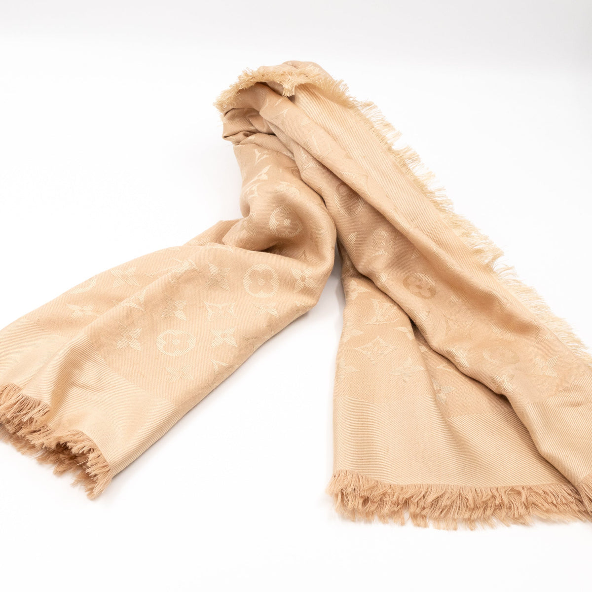Louis-vuitton Monogram Shawl Beige