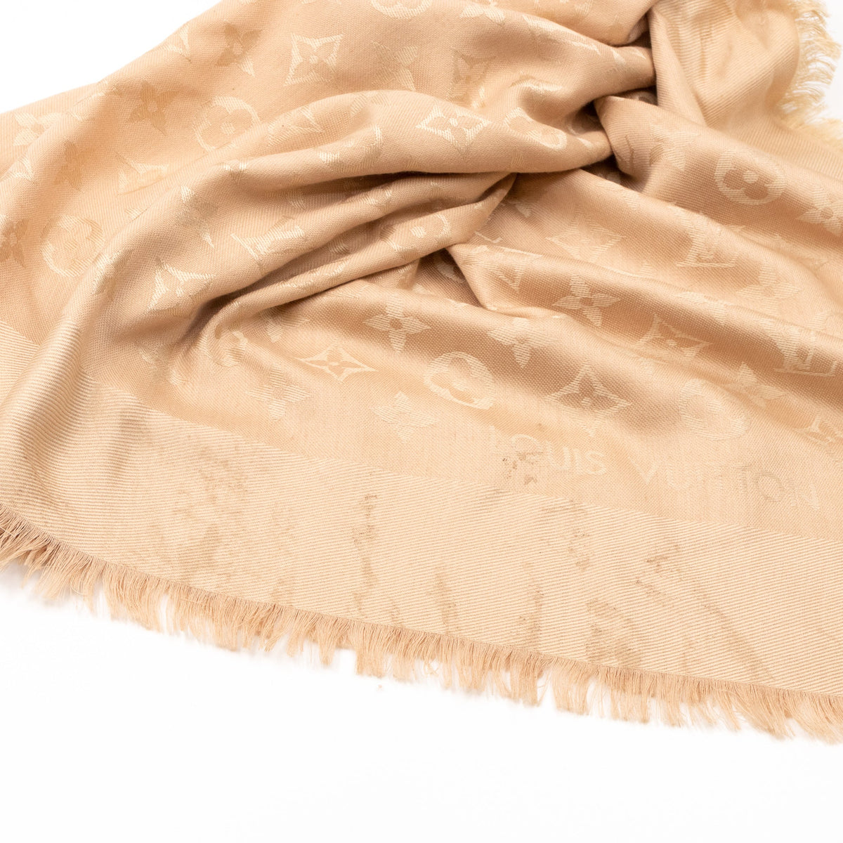 Louis-vuitton Monogram Shawl Beige